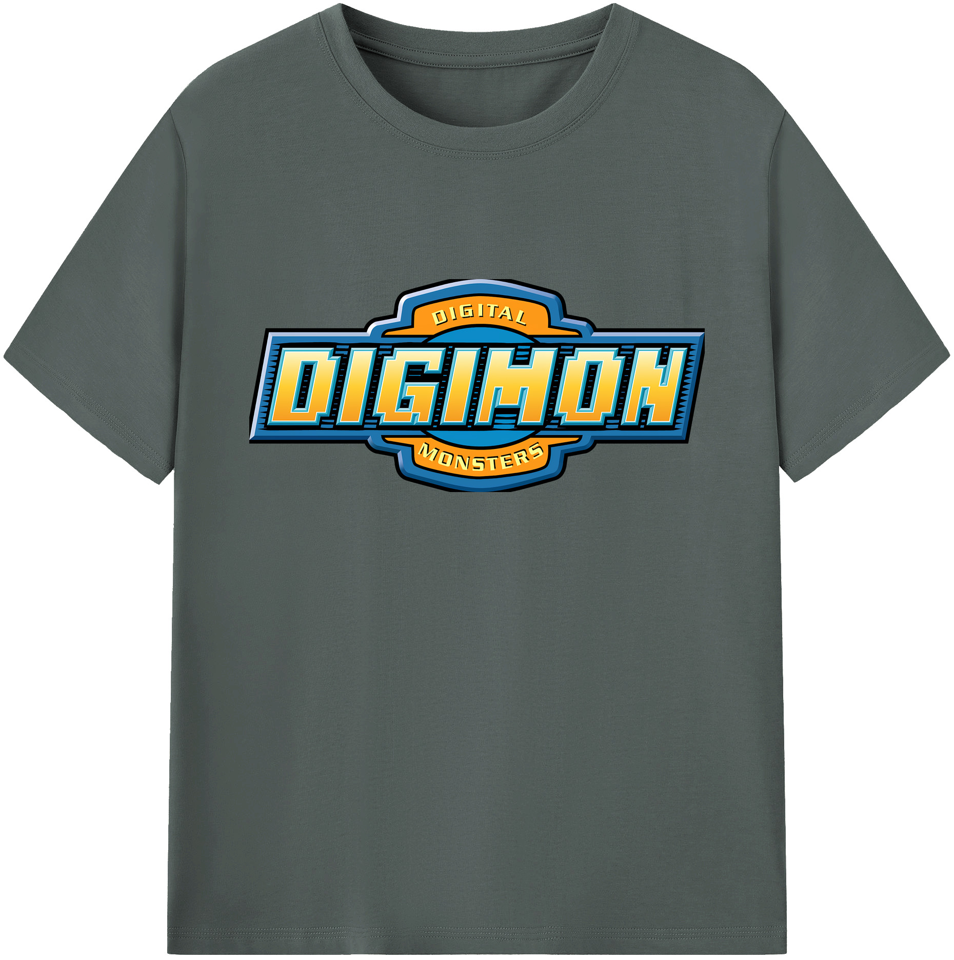 （画像用） Digimon デジタルモンスター/デジモン 綿100％ メンズ半袖Tシャツ｜肌触りやわらか＆通気性
